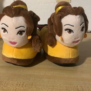 Disney Princess Plush Slippers - Yellow and Brown